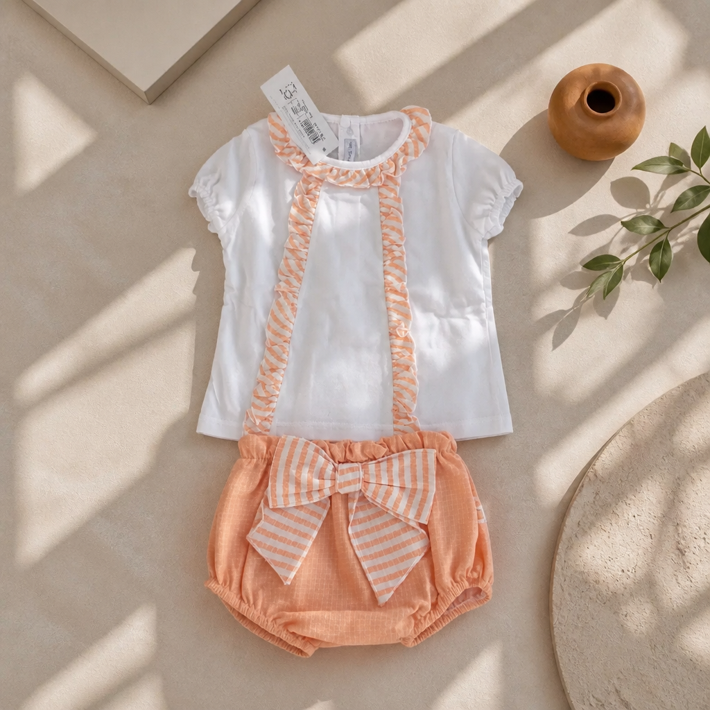 Ensemble Fille Élégant Fait Main – Tenue Petite Fille Premium