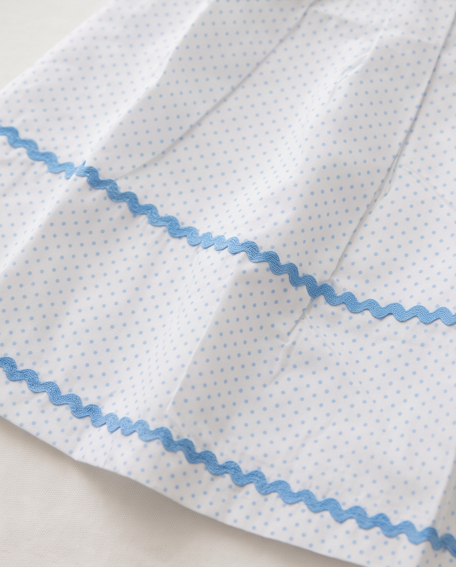 Robe Coton Smockée Col Claudine