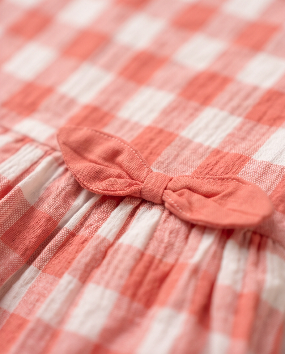 Robe Vichy Rose Enfant 6 ans