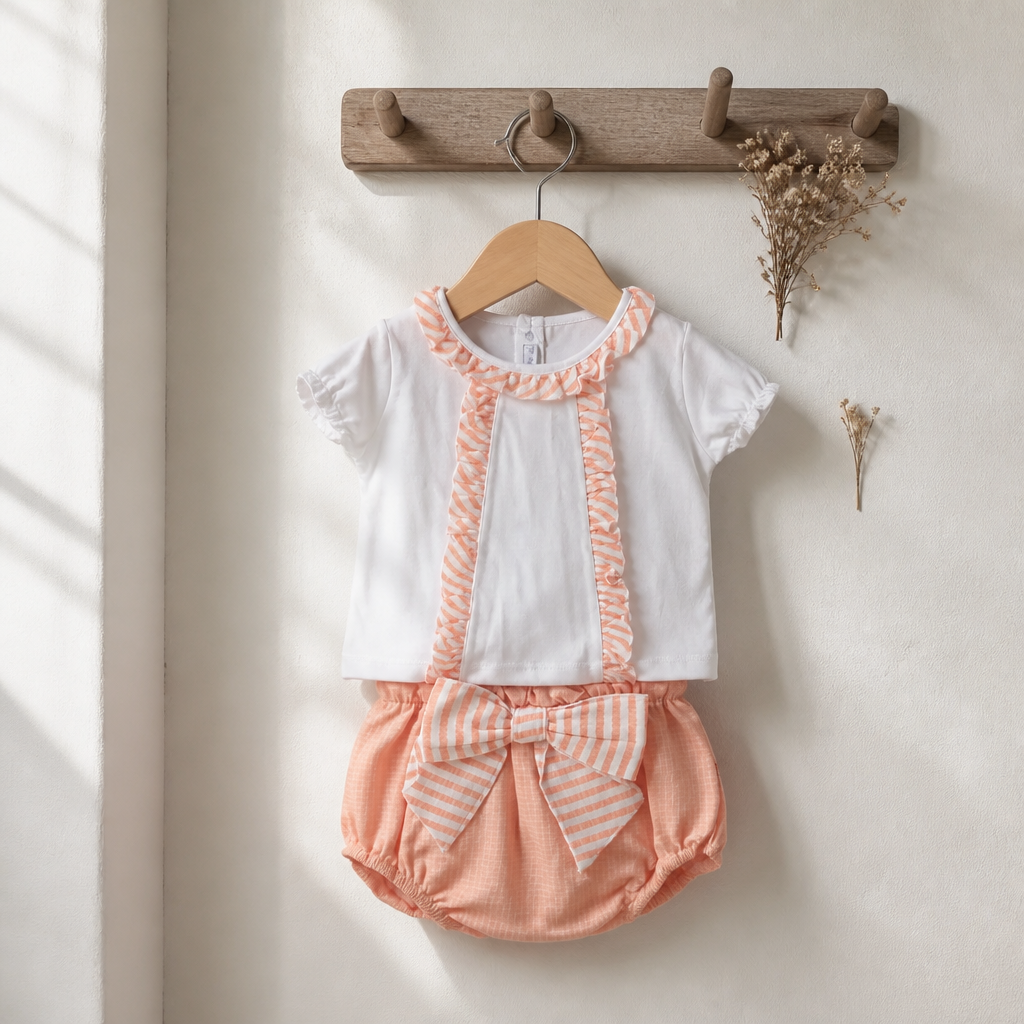 Ensemble Fille Élégant Fait Main – Tenue Petite Fille Premium